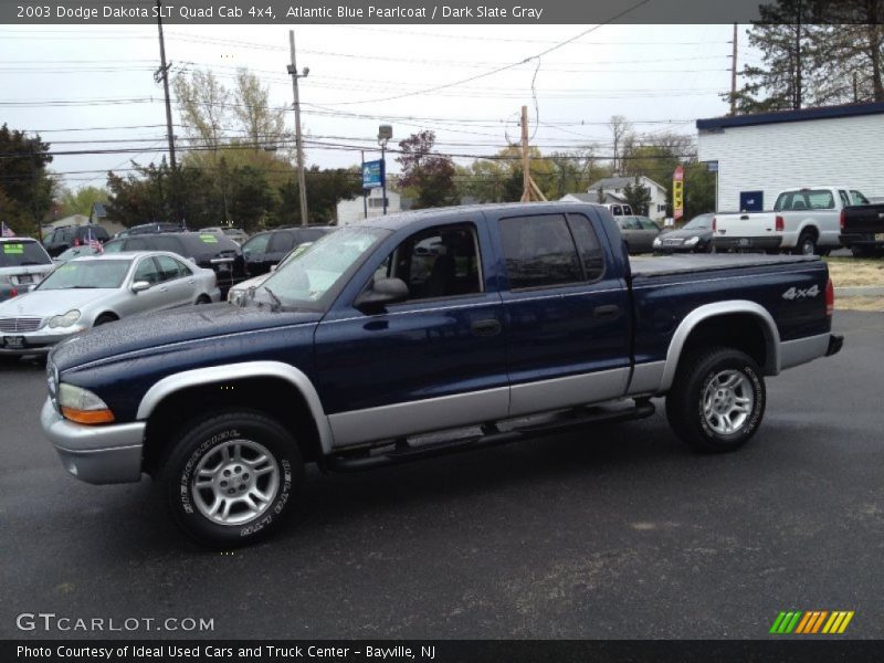 Atlantic Blue Pearlcoat / Dark Slate Gray 2003 Dodge Dakota SLT Quad Cab 4x4