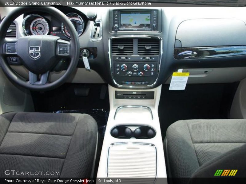Maximum Steel Metallic / Black/Light Graystone 2013 Dodge Grand Caravan SXT