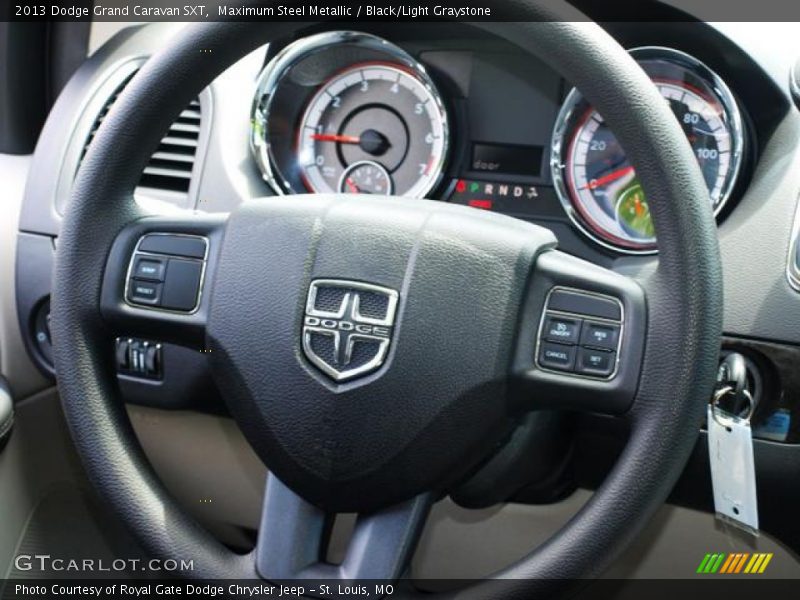 Maximum Steel Metallic / Black/Light Graystone 2013 Dodge Grand Caravan SXT
