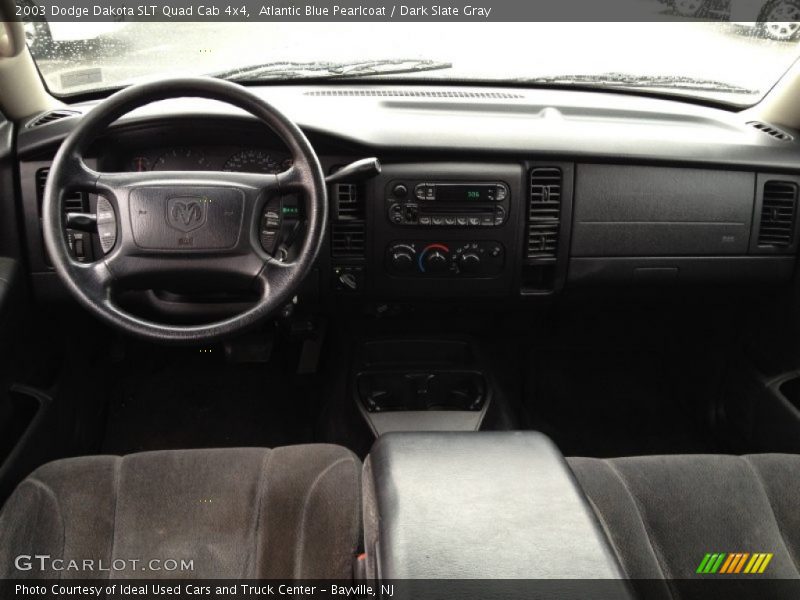 Atlantic Blue Pearlcoat / Dark Slate Gray 2003 Dodge Dakota SLT Quad Cab 4x4