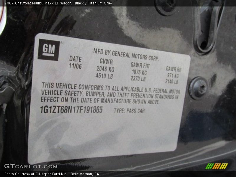 Black / Titanium Gray 2007 Chevrolet Malibu Maxx LT Wagon