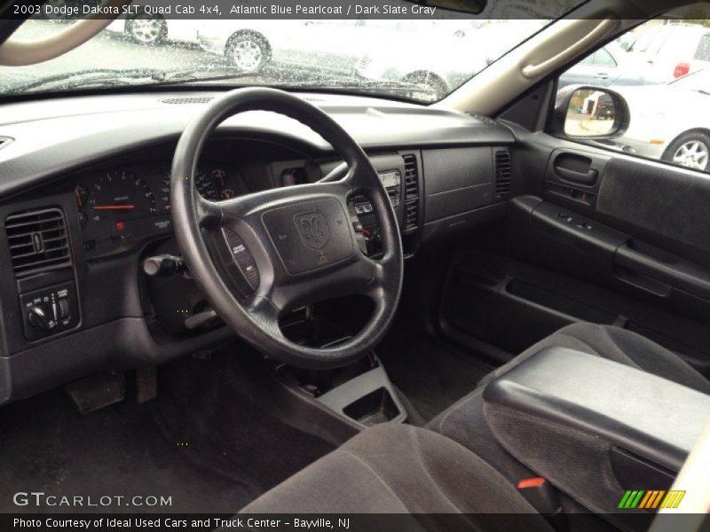 Atlantic Blue Pearlcoat / Dark Slate Gray 2003 Dodge Dakota SLT Quad Cab 4x4