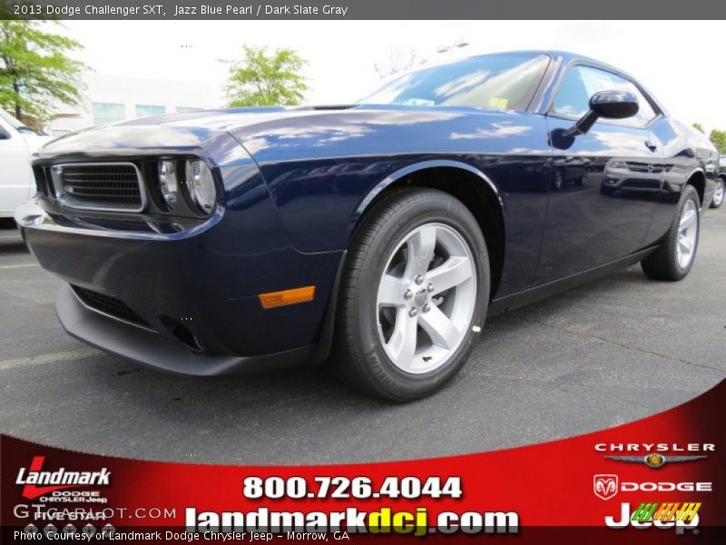 Jazz Blue Pearl / Dark Slate Gray 2013 Dodge Challenger SXT