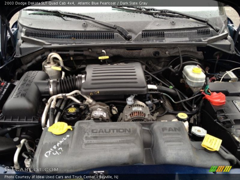 Atlantic Blue Pearlcoat / Dark Slate Gray 2003 Dodge Dakota SLT Quad Cab 4x4
