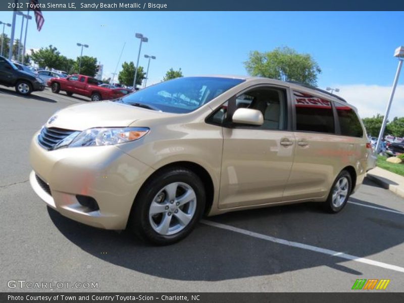 Sandy Beach Metallic / Bisque 2012 Toyota Sienna LE