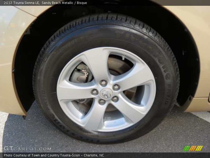 Sandy Beach Metallic / Bisque 2012 Toyota Sienna LE