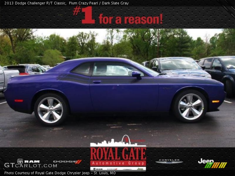 Plum Crazy Pearl / Dark Slate Gray 2013 Dodge Challenger R/T Classic