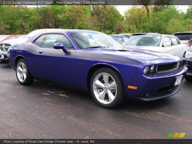 Plum Crazy Pearl / Dark Slate Gray 2013 Dodge Challenger R/T Classic