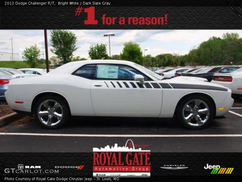 Bright White / Dark Slate Gray 2013 Dodge Challenger R/T