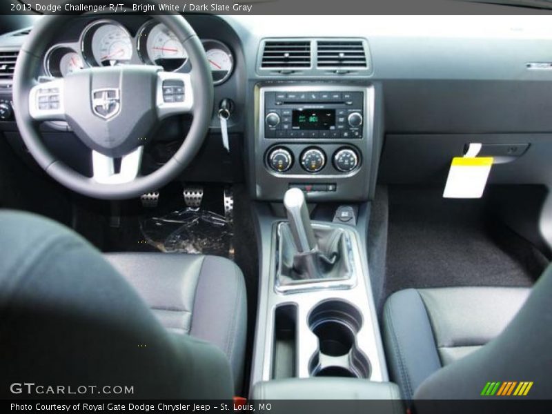 Bright White / Dark Slate Gray 2013 Dodge Challenger R/T