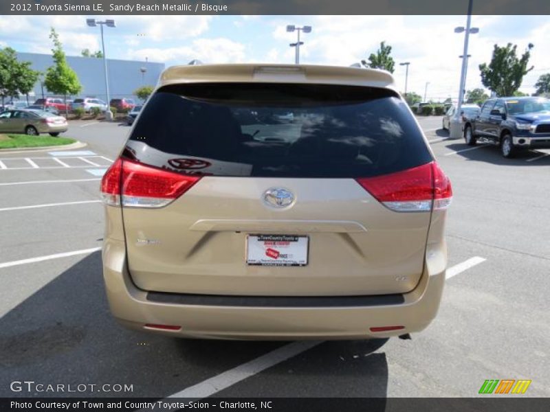 Sandy Beach Metallic / Bisque 2012 Toyota Sienna LE