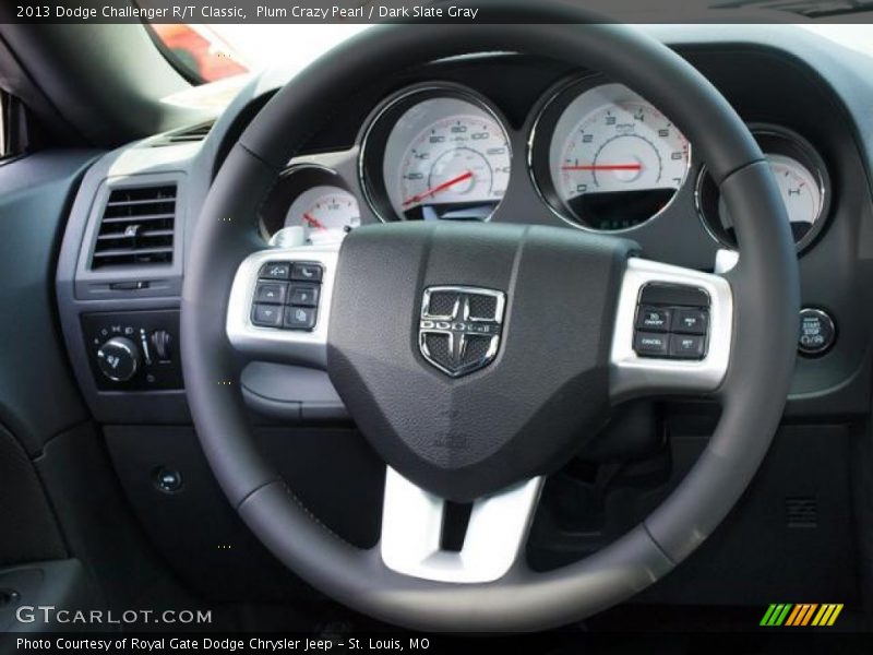 Plum Crazy Pearl / Dark Slate Gray 2013 Dodge Challenger R/T Classic