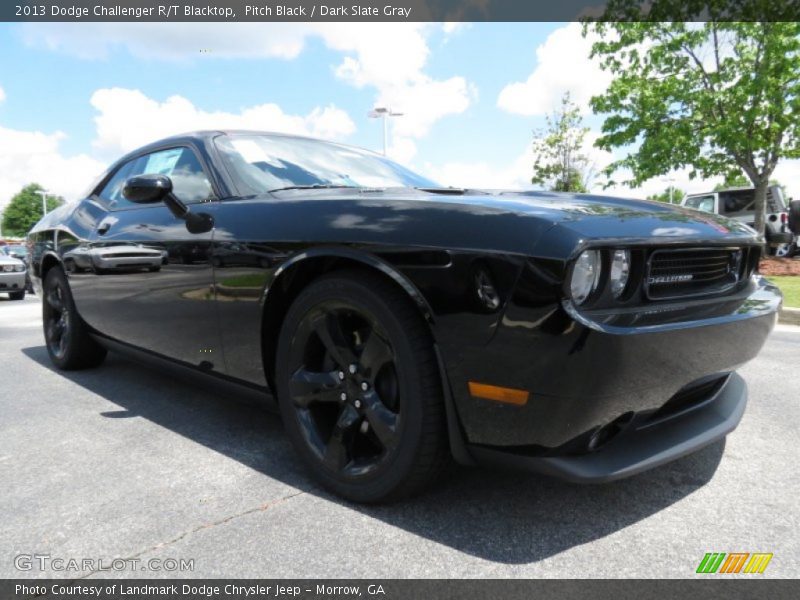 Front 3/4 View of 2013 Challenger R/T Blacktop