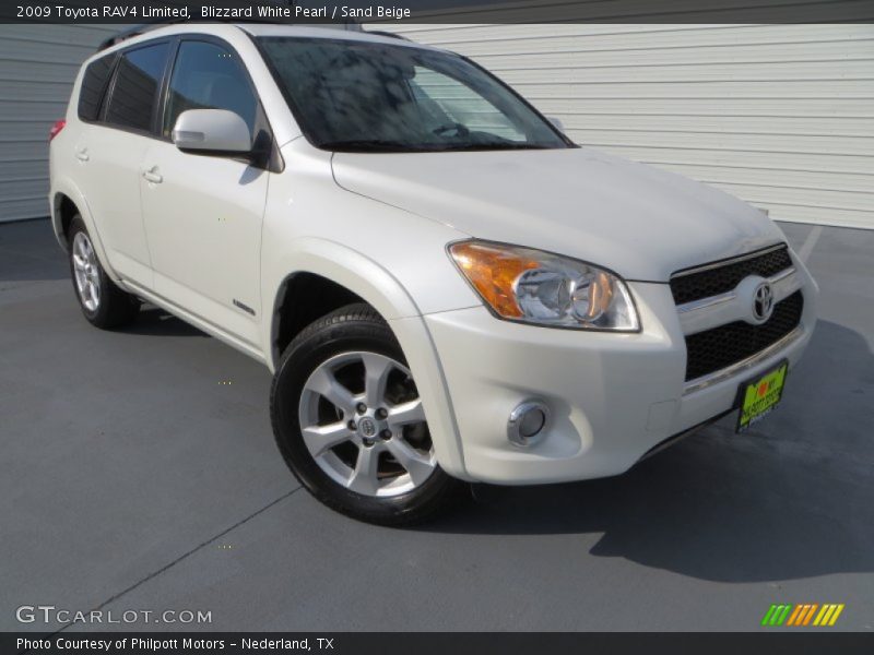 Blizzard White Pearl / Sand Beige 2009 Toyota RAV4 Limited