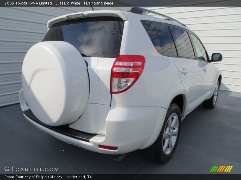 Blizzard White Pearl / Sand Beige 2009 Toyota RAV4 Limited