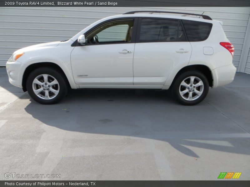 Blizzard White Pearl / Sand Beige 2009 Toyota RAV4 Limited