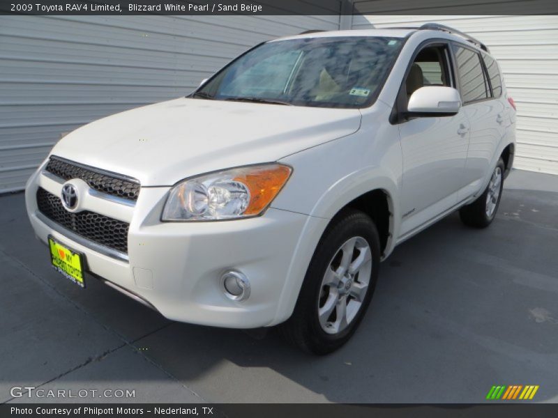 Blizzard White Pearl / Sand Beige 2009 Toyota RAV4 Limited