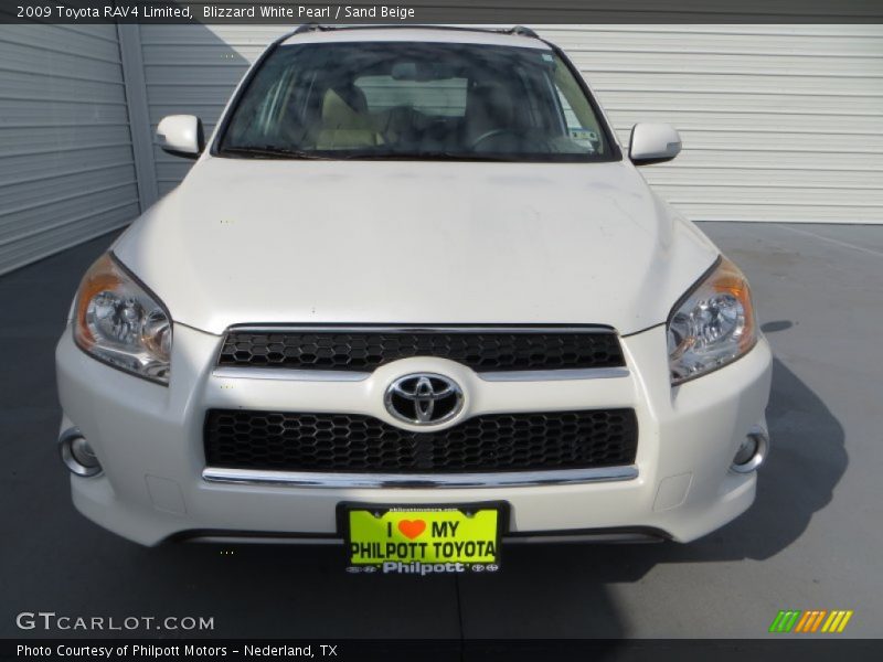 Blizzard White Pearl / Sand Beige 2009 Toyota RAV4 Limited