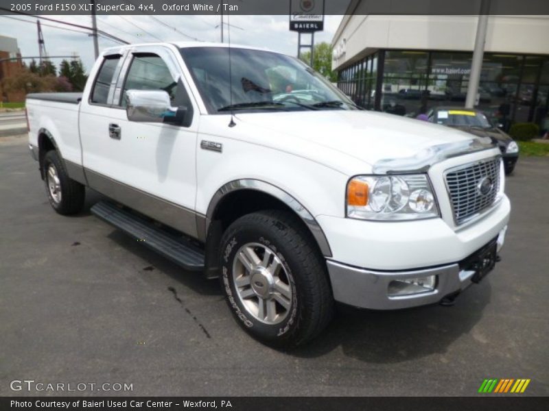 Oxford White / Tan 2005 Ford F150 XLT SuperCab 4x4
