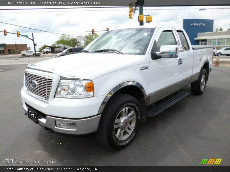 Oxford White / Tan 2005 Ford F150 XLT SuperCab 4x4