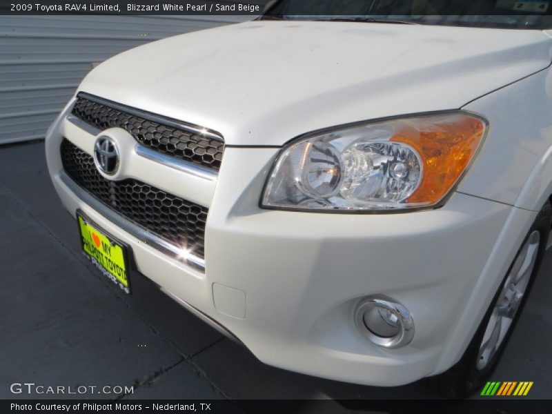 Blizzard White Pearl / Sand Beige 2009 Toyota RAV4 Limited