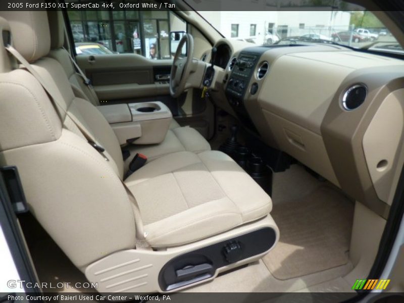 Oxford White / Tan 2005 Ford F150 XLT SuperCab 4x4