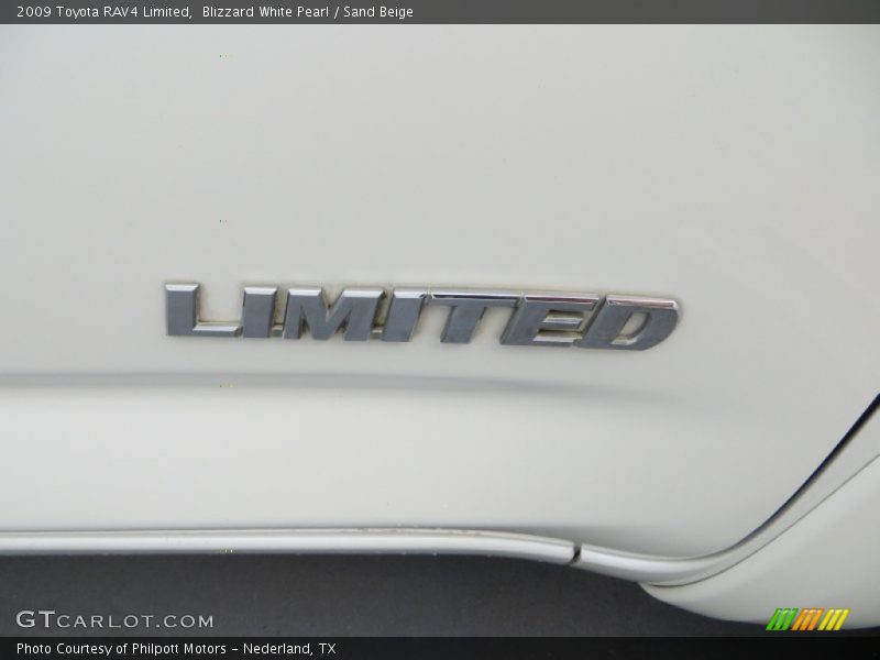 Blizzard White Pearl / Sand Beige 2009 Toyota RAV4 Limited
