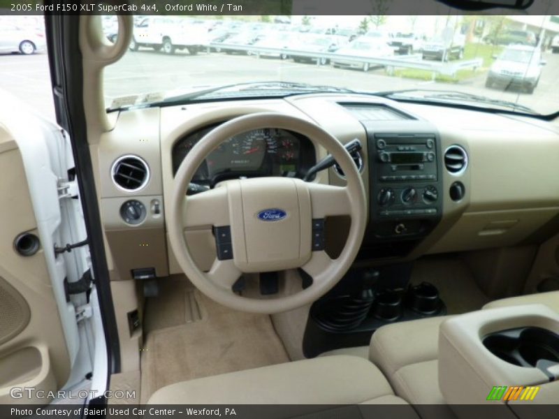 Oxford White / Tan 2005 Ford F150 XLT SuperCab 4x4