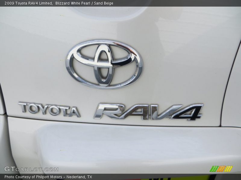 Blizzard White Pearl / Sand Beige 2009 Toyota RAV4 Limited