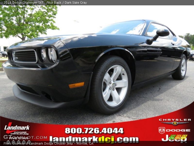 Pitch Black / Dark Slate Gray 2013 Dodge Challenger SXT