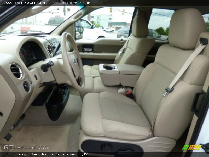 Oxford White / Tan 2005 Ford F150 XLT SuperCab 4x4