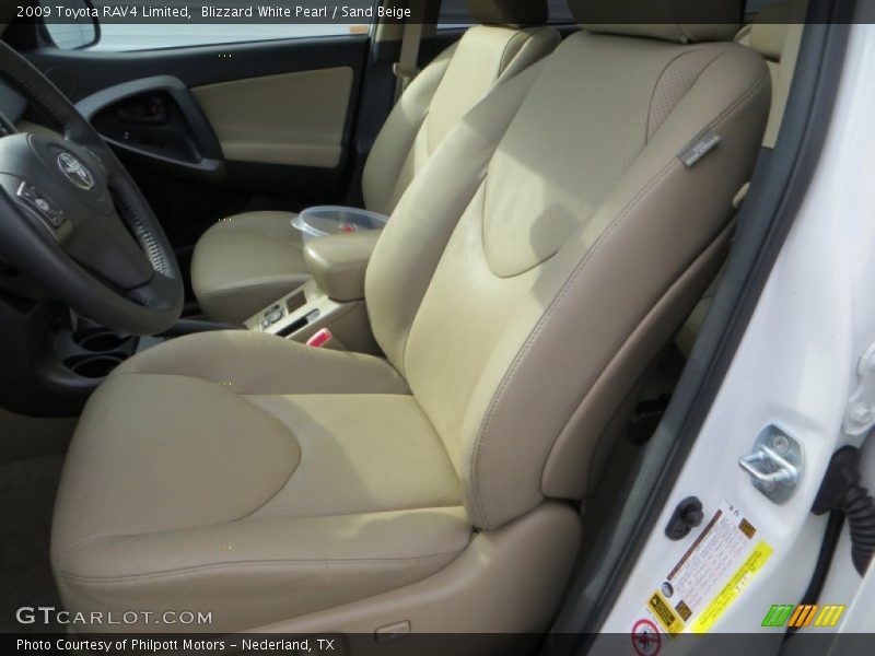 Blizzard White Pearl / Sand Beige 2009 Toyota RAV4 Limited