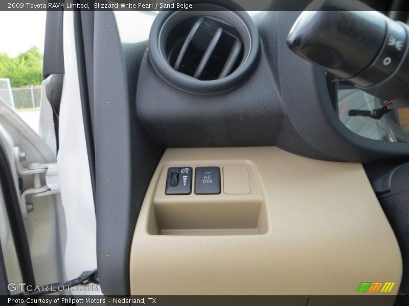 Blizzard White Pearl / Sand Beige 2009 Toyota RAV4 Limited
