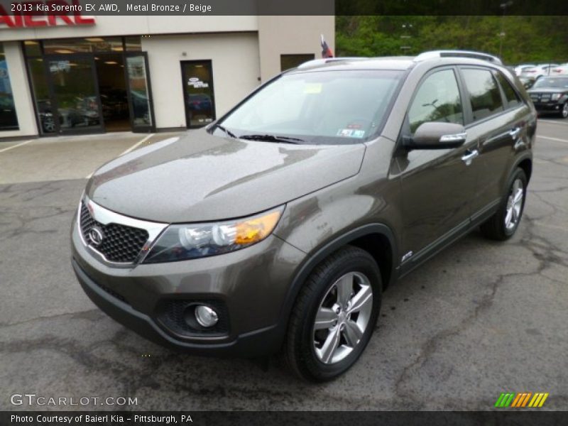 Metal Bronze / Beige 2013 Kia Sorento EX AWD