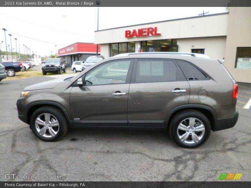 Metal Bronze / Beige 2013 Kia Sorento EX AWD