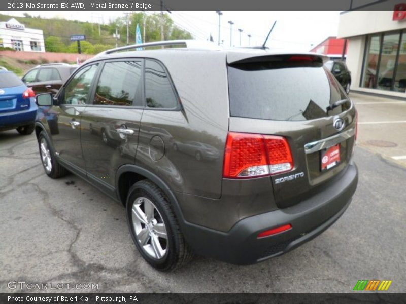 Metal Bronze / Beige 2013 Kia Sorento EX AWD