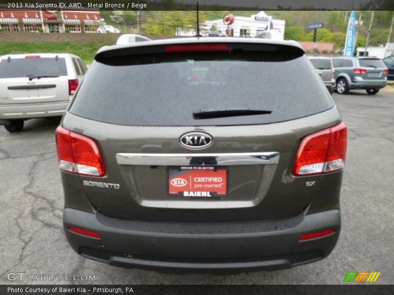Metal Bronze / Beige 2013 Kia Sorento EX AWD