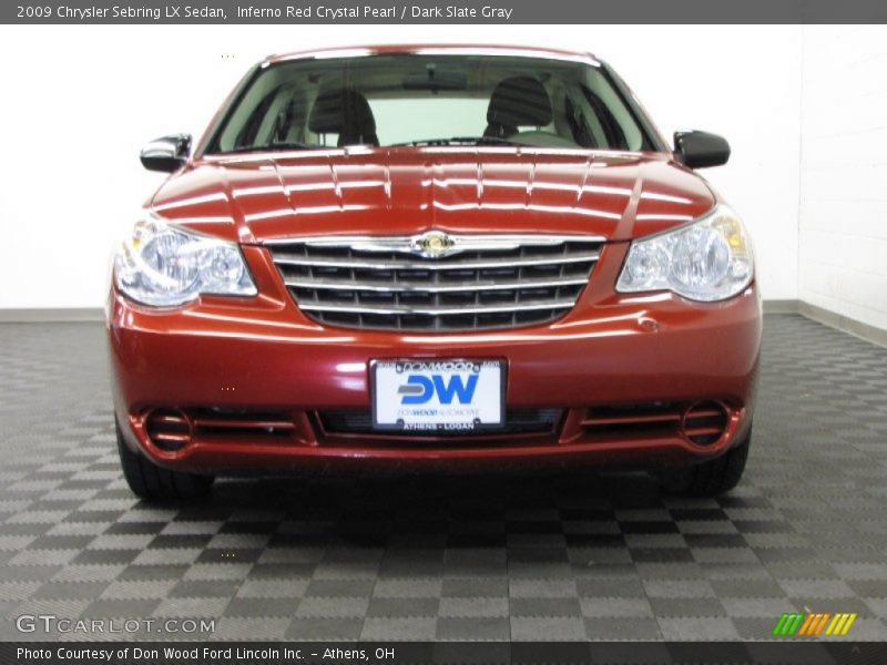Inferno Red Crystal Pearl / Dark Slate Gray 2009 Chrysler Sebring LX Sedan
