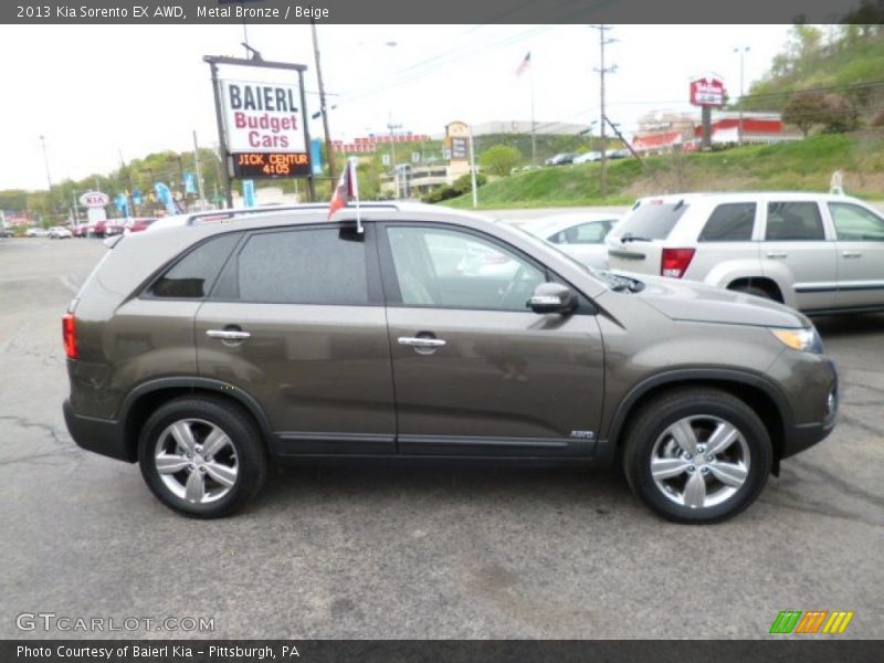 Metal Bronze / Beige 2013 Kia Sorento EX AWD