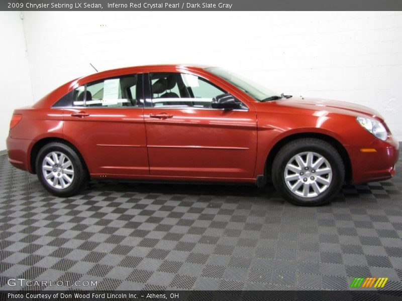 Inferno Red Crystal Pearl / Dark Slate Gray 2009 Chrysler Sebring LX Sedan