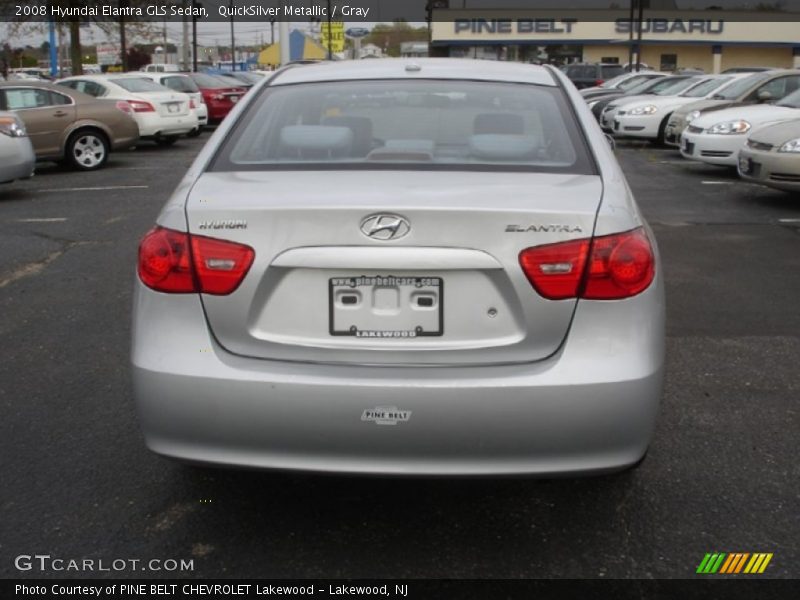 QuickSilver Metallic / Gray 2008 Hyundai Elantra GLS Sedan