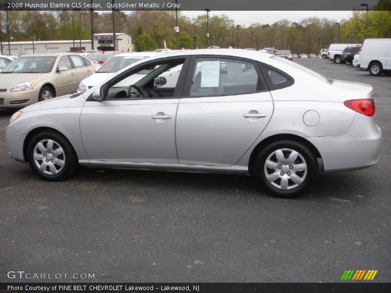 QuickSilver Metallic / Gray 2008 Hyundai Elantra GLS Sedan