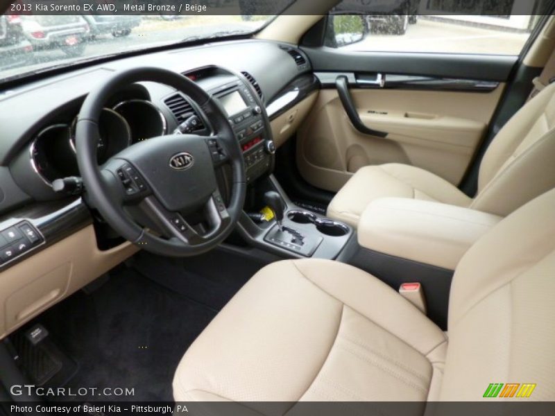 Metal Bronze / Beige 2013 Kia Sorento EX AWD