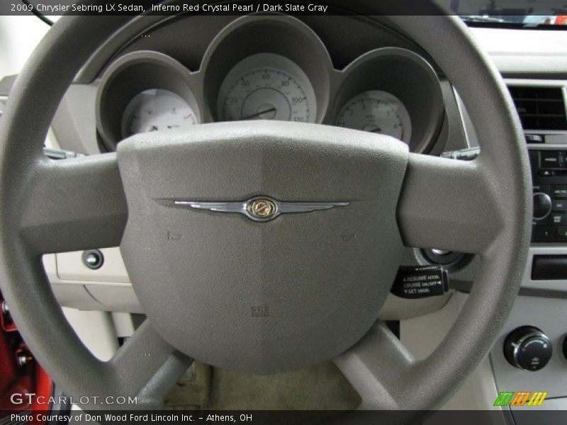 Inferno Red Crystal Pearl / Dark Slate Gray 2009 Chrysler Sebring LX Sedan