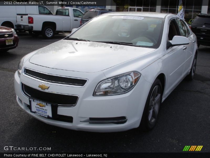 Summit White / Cocoa/Cashmere 2012 Chevrolet Malibu LT