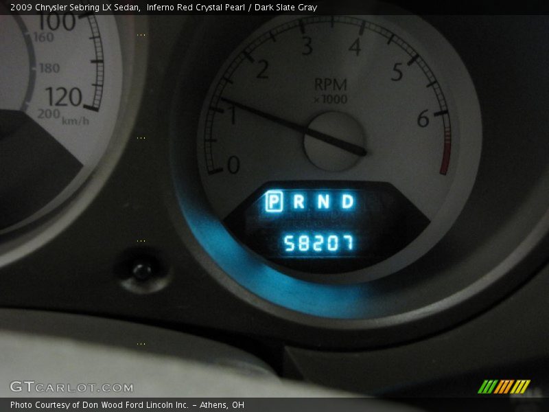 Inferno Red Crystal Pearl / Dark Slate Gray 2009 Chrysler Sebring LX Sedan