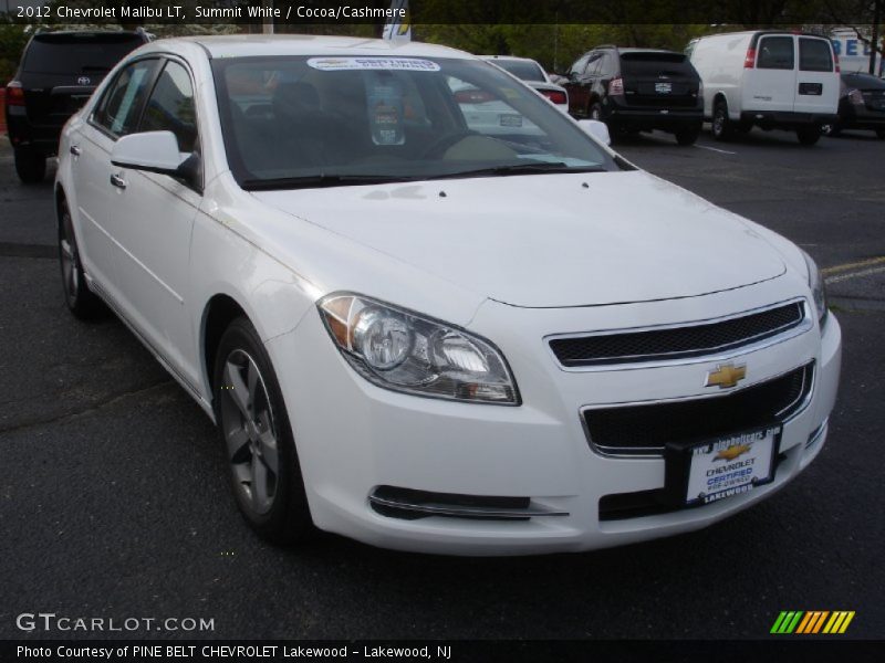 Summit White / Cocoa/Cashmere 2012 Chevrolet Malibu LT