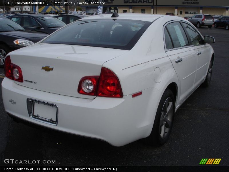 Summit White / Cocoa/Cashmere 2012 Chevrolet Malibu LT