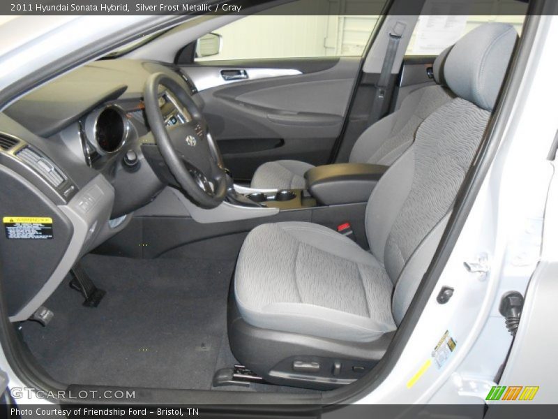 Silver Frost Metallic / Gray 2011 Hyundai Sonata Hybrid