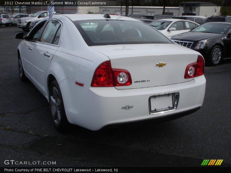 Summit White / Cocoa/Cashmere 2012 Chevrolet Malibu LT
